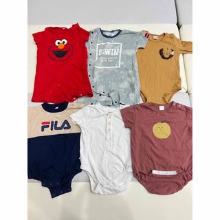 プティマイン(petit main)のFILA EDWIN GAP プティマイン　ロンパース　6枚　セット　80cm(ロンパース)