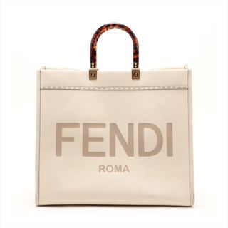 フェンディ(FENDI)のフェンディ サンシャイン レザー  アイボリー レディース ハンドバッグ(ハンドバッグ)