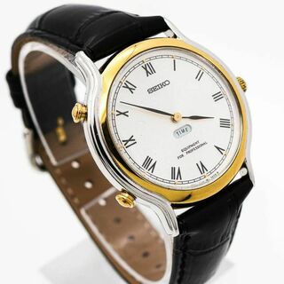 セイコー(SEIKO)の《希少》SEIKO 腕時計 シルバー 高機能 ヴィンテージ メンズ m(腕時計(アナログ))