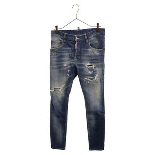 ディースクエアード(DSQUARED2)のDSQUARED2 ディースクエアード 21SS LIGHT 2 WASH SUPER TWINKY JEANS S71LB0918 スーパーツインキー ジーンズ ダメージ加工デニムパンツ インディゴ(デニム/ジーンズ)