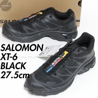サロモン(SALOMON)の27.5cm 新品 SALOMON XT-6 スニーカー サロモン ブラック 黒(スニーカー)