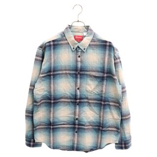 シュプリーム(Supreme)のSUPREME シュプリーム 23SS Shadow Plaid Flannel Shirt シャドウプレイド ボタンダウン チェックフランネル 長袖シャツ ブルー(シャツ)