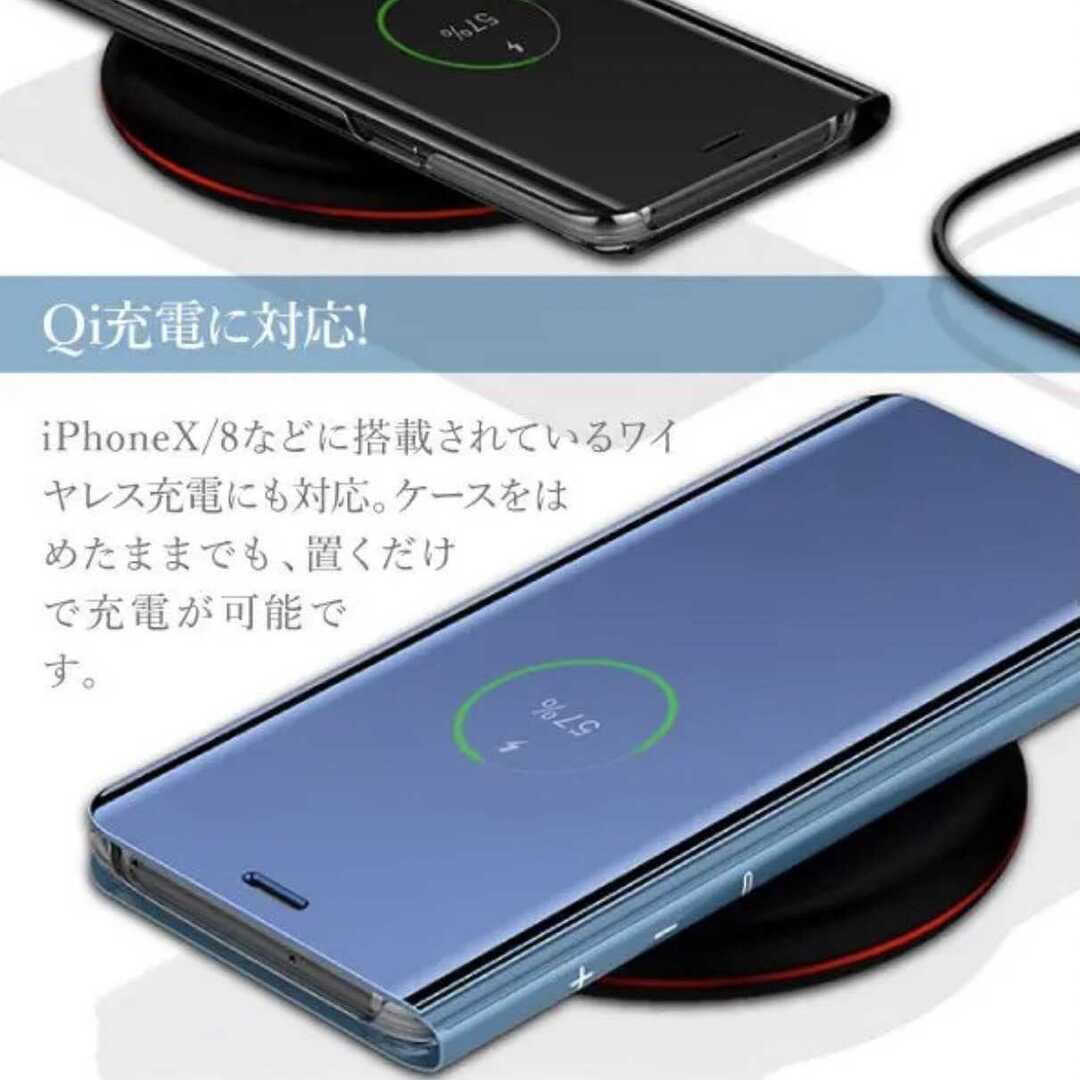 iPhone7plus/8plus用 シンプル 鏡面 ミラー 手帳 ケース スマホ/家電/カメラのスマホアクセサリー(iPhoneケース)の商品写真