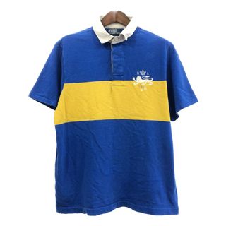 ポロラルフローレン(POLO RALPH LAUREN)のPolo by Ralph Lauren ポロ ラルフローレン ラガーシャツ ポロシャツ ブルー (メンズ XL) 中古 古着 Q5618(ポロシャツ)