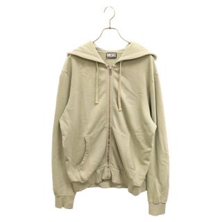 ディーゼル(DIESEL)のDIESEL ディーゼル Ginn-Hood-Zip-E1 ラメロゴプリントジップアップパーカーカーキ A08008(パーカー)