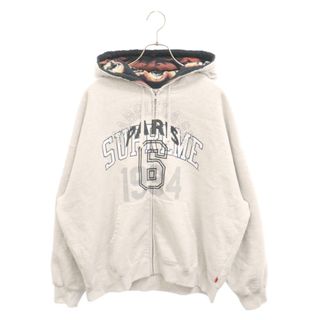 シュプリーム(Supreme)のSUPREME シュプリーム 24SS×MM6 Maison Margiela Zip up Hooded Sweatshirt SH2HG0002 エムエムシックス メゾンマルジェラ ジップアップパーカー フーディー グレー(パーカー)