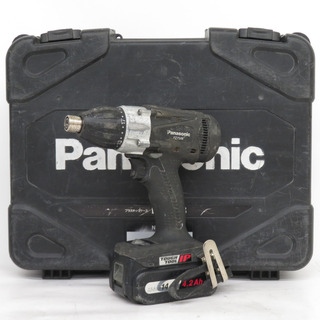 パナソニック(Panasonic)のPanasonic パナソニック 14.4V 4.2Ah 充電マルチインパクトドライバ ブラック ケース・充電器・バッテリ2個セット EZ7548LS2S-B 中古(工具)