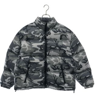 セリーヌ(celine)のCELINE セリーヌ 23AW SHORT DOWN JACKET カモ ロゴプリント ジップアップパファージャケット グレー 2W771153QAW(ダウンジャケット)