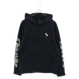 クロムハーツ(Chrome Hearts)のCHROME HEARTS クロムハーツ Y NOT SLO RIDE HOODIE ロゴ刺繍 袖ロゴ ワイノットスロースライドフーディー プルオーバーパーカー フーディー ブラック(パーカー)