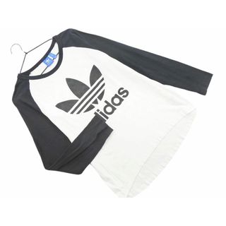 アディダス(adidas)のadidas originals アディダスオリジナルス ロゴ プリント Tシャツ sizeM/白ｘ黒 ■◇ メンズ(Tシャツ/カットソー(七分/長袖))