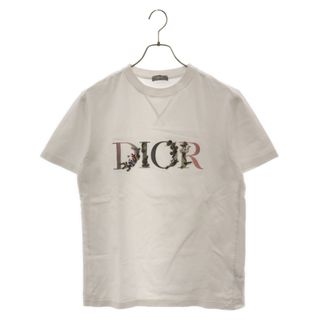 ディオール(Dior)のDIOR ディオール 21SS Oversized Dior Flowers Tee オーバーサイズ ディオールフラワー刺繍 半袖Tシャツ ホワイト 113J686A0554(Tシャツ/カットソー(半袖/袖なし))