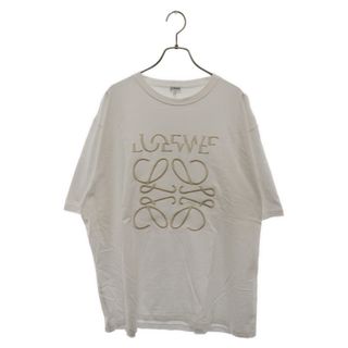 LOEWE - LOEWE ロエベ アナグラム刺繍 半袖Tシャツ ホワイト クルーネックカットソー H526Y22XAG