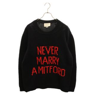 グッチ(Gucci)のGUCCI グッチ NEVER MARRY MITFORD 514906 X9S26 レタリング スネーククラウンデザイン ニットセーター ブラック(ニット/セーター)