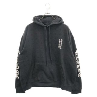 クロムハーツ(Chrome Hearts)のCHROME HEARTS クロムハーツ SWTSHRT PLVR CHプラス総柄 スウェットプルオーバーパーカー ブラック(パーカー)