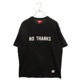 シュプリーム(Supreme)のSUPREME シュプリーム 21AW No Thanks S/S フロントワッペン 半袖Tシャツ カットソー ブラック(Tシャツ/カットソー(半袖/袖なし))