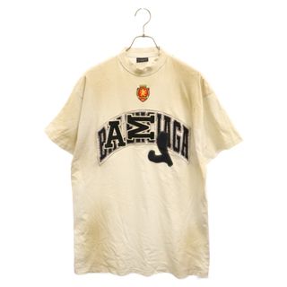 バレンシアガ(Balenciaga)のBALENCIAGA バレンシアガ 23SS SKATER OVERSIZED T-shirt 739028 TOVN2 スケーター クラッシュダストワッペン加工 半袖Tシャツ カットソー ホワイト(Tシャツ/カットソー(半袖/袖なし))