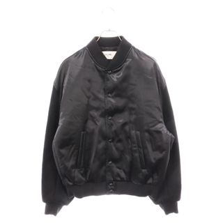 セリーヌ(celine)のCELINE セリーヌ 22AW BOY DOLL TEDDY JACKET 2W750048S バックロゴテディジャケット スタジアムジャケット ブルゾン ブラック(スタジャン)