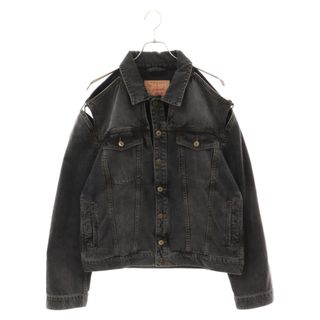 Y/PROJECT ワイプロジェクト 22SS CLASSIC PEEP SHOW DENIM JACKET カットアウトデニムジャケット ブラック(Gジャン/デニムジャケット)