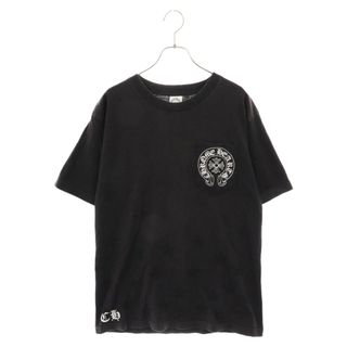 クロムハーツ(Chrome Hearts)のCHROME HEARTS クロムハーツ USA製フロントポケット ホースシュー バックスクロールラベル スタープリント半袖Tシャツ カットソー ブラック(Tシャツ/カットソー(半袖/袖なし))