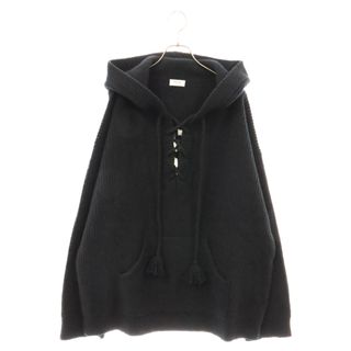 セリーヌ(celine)のCELINE セリーヌ 22SS BAJA JACQUARD RIBBED WOOL HOODIE バハ ジャカード リブ ウール オーバーサイズ ニット パーカー ブラック 2A53W489Q(パーカー)