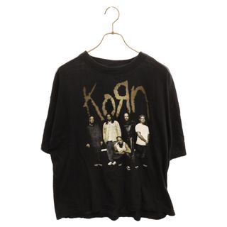 VINTAGE ヴィンテージ KORN コーン プリント バンドフォトTシャツ 半袖カットソー ブラック(Tシャツ/カットソー(半袖/袖なし))