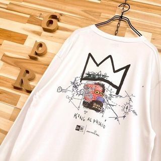 NEW ERA - レア【ニューエラ×バスキア】限定コラボ アート デザイン 長袖TシャツL 白×黒