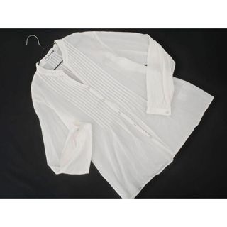 ユニクロ(UNIQLO)のUNIQLO INES DE LA FRESSANGE ユニクロ イネス タック ブラウス シャツ sizeM/白 ■◇ レディース(シャツ/ブラウス(長袖/七分))