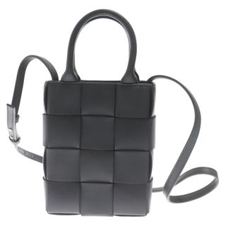 ボッテガヴェネタ(Bottega Veneta)のBOTTEGA VENETA ボッテガヴェネタ ミニカセット トート レザー イントレチャート 2WAY ショルダーバッグ ハンドバッグ ブラック R00277657U(ショルダーバッグ)