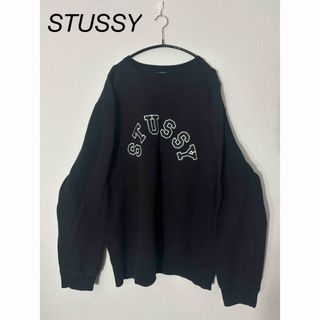 ステューシー(STUSSY)のstussy アーチロゴスウェット　刺繍ロゴ(スウェット)