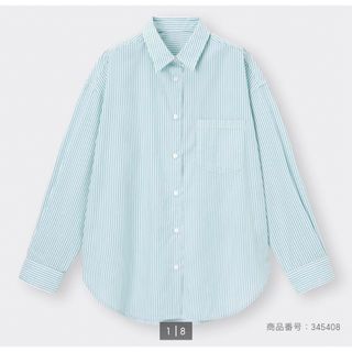 GU - 【GU】新品未使用　ストライプオーバーサイズシャツ