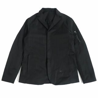 極美品□黒タグ エンポリオアルマーニ オープンカラー ダブルジップ 中綿入ジャケット ブラック M 正規品 メンズ