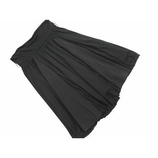 インディヴィ(INDIVI)のINDIVI インディヴィ フレア スカート size40/黒 ■◇ レディース(ロングスカート)