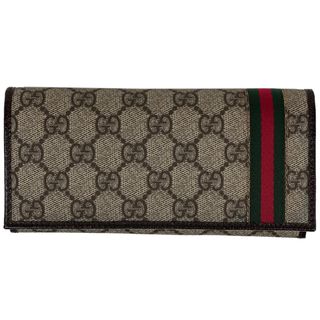 グッチ(Gucci)のグッチ GG柄 二つ折り 長財布 レディース 【中古】(財布)