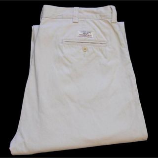 ポロラルフローレン(POLO RALPH LAUREN)の90s ポロ ラルフローレン PHILIP PANT コットン チノパン アイボリー w36 L32★224 オールド ビンテージ クラシック トラウザーズ(チノパン)