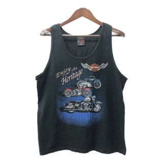 ハーレーダビッドソン(Harley Davidson)のHARLEY DAVIDSON ハーレーダビッドソン メキシコ タンクトップ バイク ブラック (メンズ L) 中古 古着 Q5637(その他)