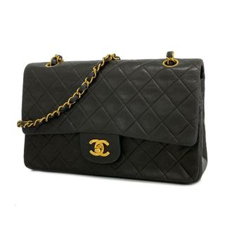 シャネル(CHANEL)の★SALE 【4ia0962】シャネル ショルダーバッグ/マトラッセ/Wフラップ Wチェーン/ラムスキン/ブラック/ゴールド金具 【中古】 レディース(ショルダーバッグ)