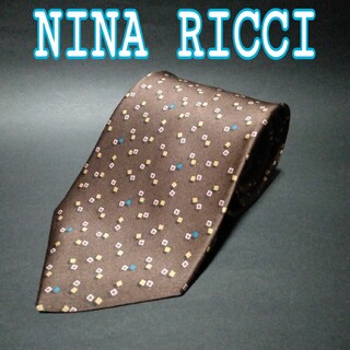ニナリッチ(NINA RICCI)の【極美品】NINA RICCI　ニナリッチ　ドット　ネクタイ ブラウン(ネクタイ)