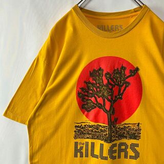ザ・キラーズ　プリントTシャツ　バンドT シャツ　イエロー　XLサイズ　古着(Tシャツ/カットソー(半袖/袖なし))