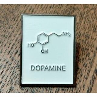 【ピンバッジ】化学分子③DOPAMINE　ドパミン　脳科学　原子記号(その他)