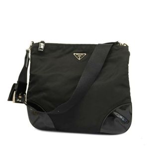 プラダ(PRADA)の【4ib1108-r】プラダ ショルダーバッグ/ナイロン/ブラック/シルバー金具 【中古】 レディース(ショルダーバッグ)