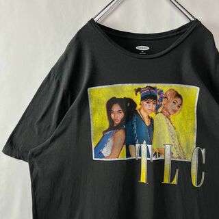 TLC プリントTシャツ　バンドTシャツ R&B ブラック　2XLサイズ(Tシャツ/カットソー(半袖/袖なし))