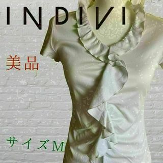 インディヴィ(INDIVI)の【美品】インディヴィ 半袖 トップス 38(M) サイズ きれいめ オフィス(シャツ/ブラウス(半袖/袖なし))