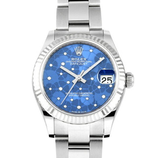 ロレックス(ROLEX)のロレックス ROLEX デイトジャスト 31 フローラルモチーフ 278274 アズーロブルー文字盤 未使用 腕時計 レディース(腕時計)