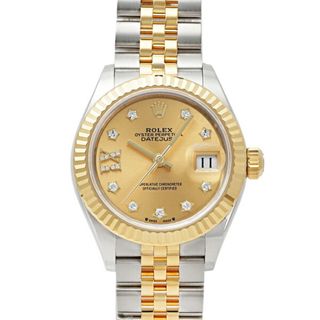 ロレックス(ROLEX)のロレックス ROLEX デイトジャスト 28 279173G シャンパン/(スターIXダイヤ)文字盤 未使用 腕時計 レディース(腕時計)