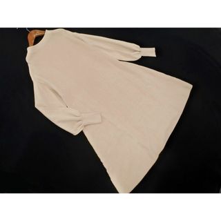 ナチュラルビューティーベーシック(NATURAL BEAUTY BASIC)のナチュラルビューティーベーシック ニット ワンピース sizeS/ベージュ ◇■ レディース(ミニワンピース)