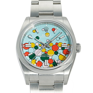 ロレックス(ROLEX)のロレックス ROLEX オイスターパーペチュアル 36 ターコイズブルー セレブレーションモチーフ 126000 ターコイズブルー文字盤 未使用 腕時計 メンズ(腕時計(アナログ))