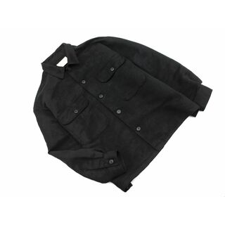 BAYFLOW - BAYFLOW ベイフロー スウェード調 長袖 シャツ size3/黒 ◇■ メンズ