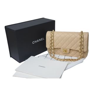 シャネル(CHANEL)の新品未使用 CHANEL シャネル Wフラップ 25 ショルダーバッグ ランダム マトラッセ シルバー金具 ベージュ 中古 63451(ハンドバッグ)