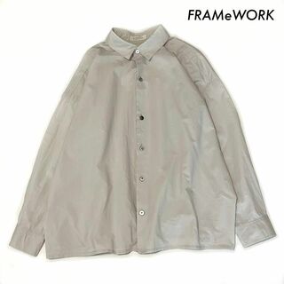 FRAMeWORK - FRAMeWORK フレームワーク★長袖シャツ オーバーサイズ ライトグレー