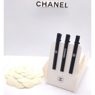 シャネル(CHANEL)の新品ノベルティ　ヘアピン3本セット新品未使用　非売品　黒(ヘアピン)